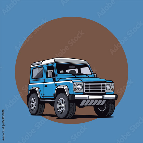 4x4 car vector image illustration with unique style