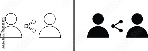 Social Sharing Icon. User Connection, Networking, and Referral Vector