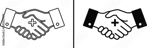 Partnership Handshake Icon. Positive Agreement, Collaboration, and Deal Vector