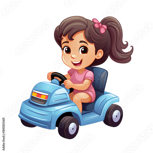 Child playing with mini car toy