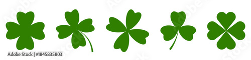 Set of four leaf clover