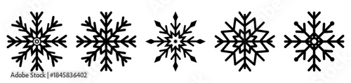 Snowflakes icons set