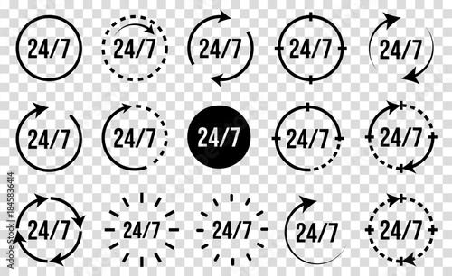 24 hour assistance set icons