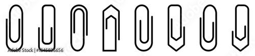 Set of paper clip icons