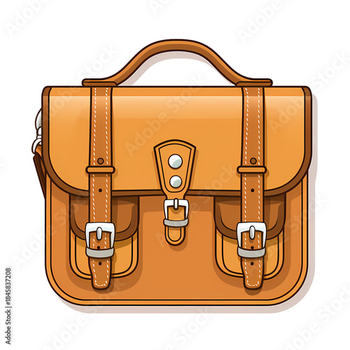 Chic Unisex Handbag Sticker Template Illustration