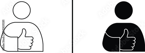 Thumbs Up Icon. Like, Positive Feedback, Approval, and Success Gesture Vector