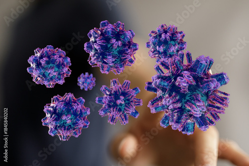 Artistic rendering of virus...
