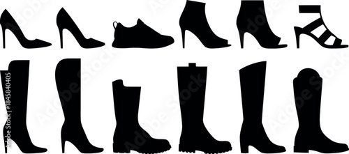 Elegant Shoe Silhouettes Collection for Fashion Design