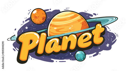 Planet with Words on It - Intriguing and Creative Space Illustration
