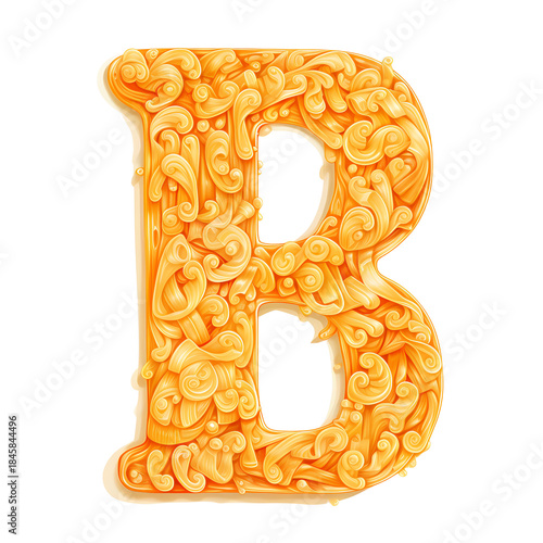 Pasta Alphabet Cartoon Vector Illustration