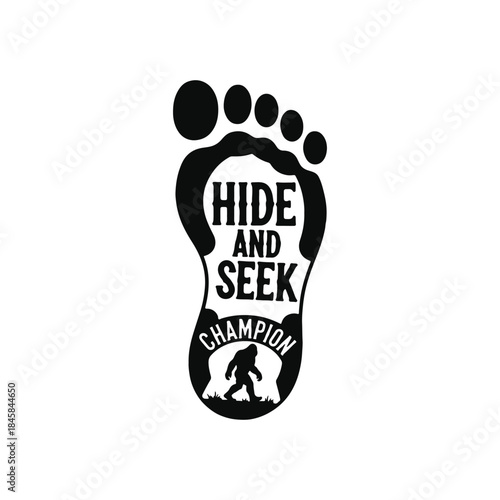 Hide and Seek Champion Bigfoot Footprint SVG