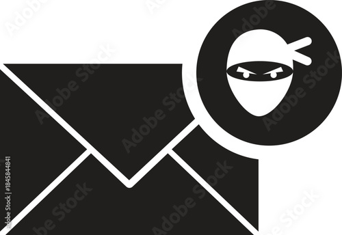 Spam Message Warning Alert Icon vector illustration
