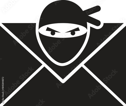 Spam Message Warning Alert Icon vector illustration
