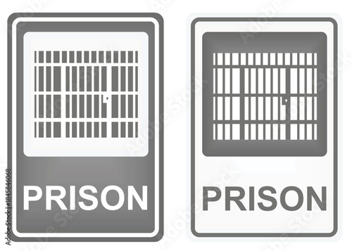 Prison bars sign. vector illustration