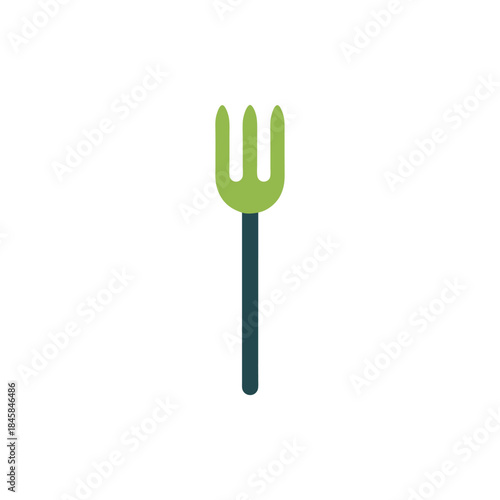 Garden fork tool icon minimal flat design vector illustration