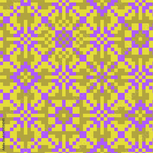 Mexican multicolored Latin American background in the form of purple and yellow-green squares