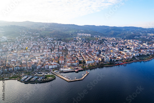 Fototapeta Naklejka Na Ścianę i Meble -  Karamursel, Kocaeli, Turkey. Karamursel is a town and district located in the province of Kocaeli. Aerial shot with drone.
