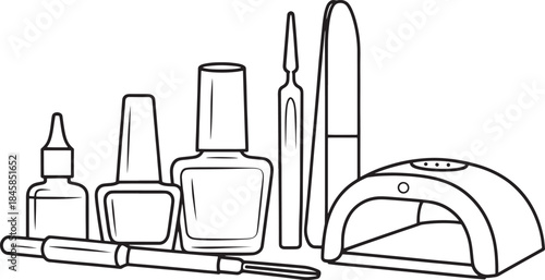 "Flat Editable Stroke Vector Icon Set - Beauty, Cosmetics, and Personal Care Items"