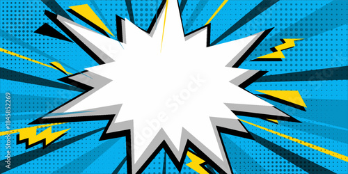 Comic blank text speech bubbles in pop art style vector illustration