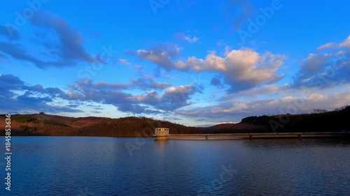 obernau dam germany winter timelapse 4k 30fps video