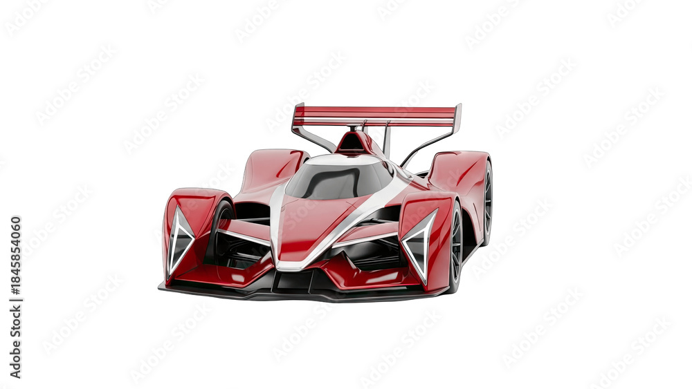 Obraz premium Red Race Car on White Background