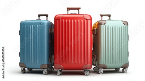 Wallpaper Mural the traveling trio three suitcases in formation on a white or clear surface png transparent background Torontodigital.ca