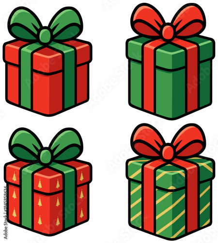 Vector Christmas Gift Box Illustration