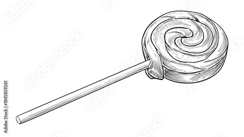 Colorful Lollipop Illustration on White Background - Vector Design