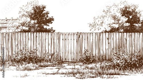Detailed Drawing of Wooden Fence Structure for Creative Projects