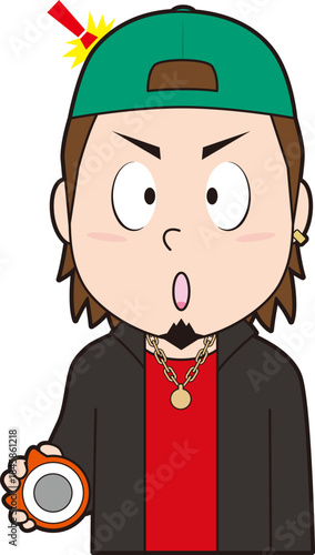 パチンコでハッとする若い男性