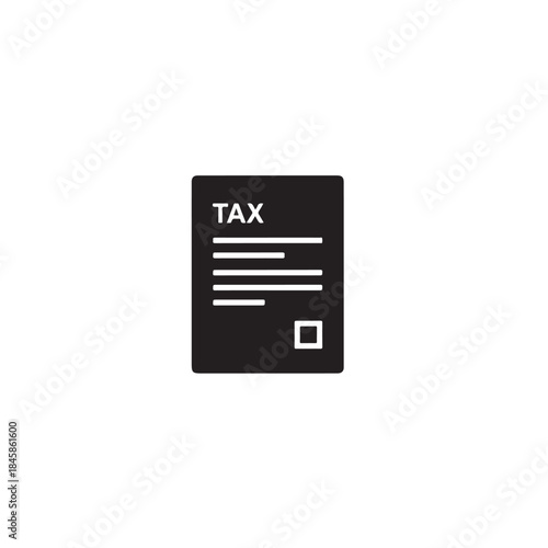 Official Tax Form Document and Financial Report Vector Icon