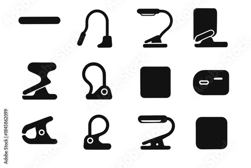 Icon reading finger battery head body clip neck light soft icons grip