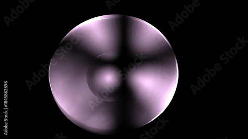 Abstract glowing purple orb with soft light diffusion against a deep black background space