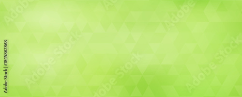 Gradient green background on triangle pattern. Geometric abstract pixel background.
