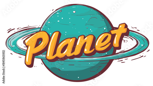Planet with Words on It - Intriguing and Creative Space Illustration