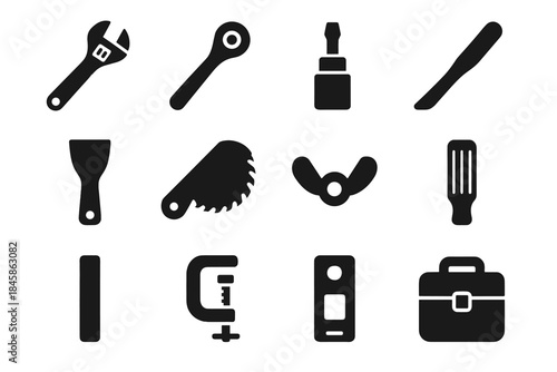 Pry grip hook ratchet tool icon icons repair adjustable edge vector torque