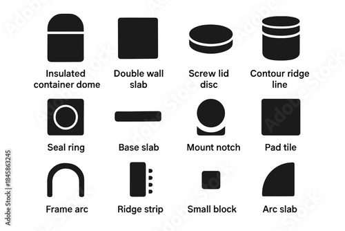 Slab disc thermal screw lunch base ridge vector insulated gear ring container