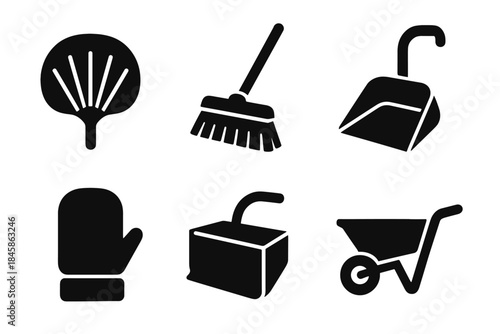 Slab vector icon frame cleanup garden line shape strip tools ridge arc