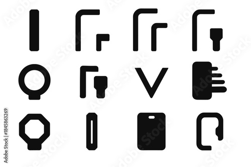 Icon locking hex alignment tool arm slot branch vector organizer mark