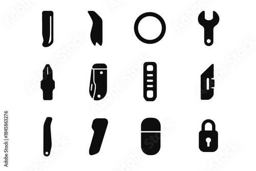 Spine bar tool keychain vector icon compact loop edge pocket icons pad