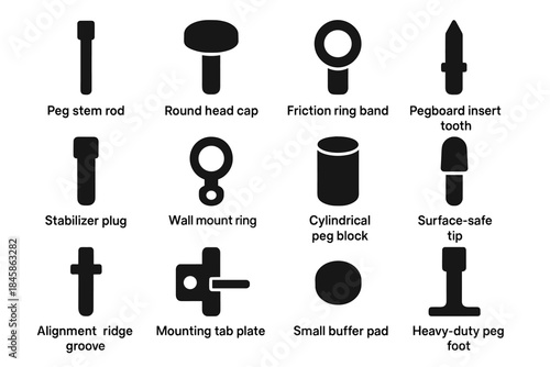 Pegs cylindrical groove vector ring storage friction small mounting tooth icon insert