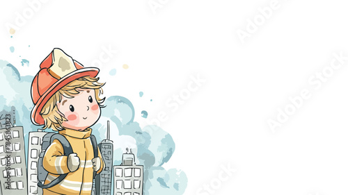 Courageous Firefighter Rescuing from Burning Building