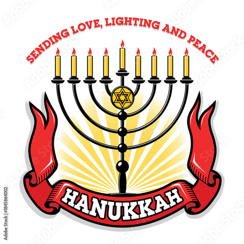Happy Hanukkah Menorah card