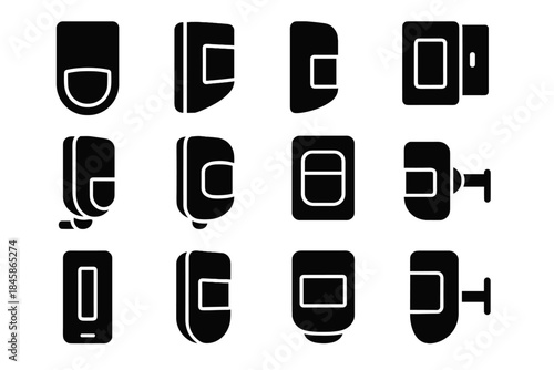 Ridge vector plate wall sensor frame backplate icons cover icon side bracket