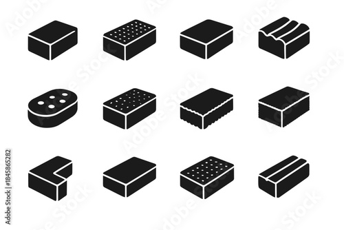 Corner bead scrub ridge vector side block line icons icon textured flat