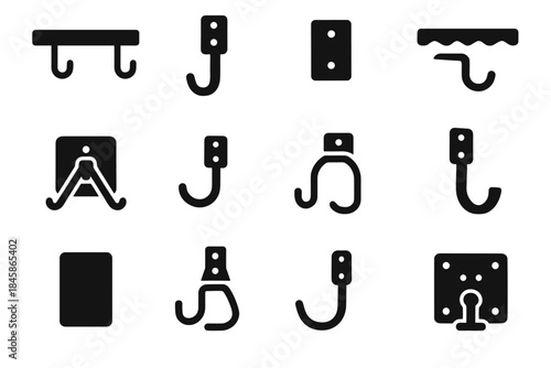 Plate hanger back ridge tool hook tile icon line slab garage smooth