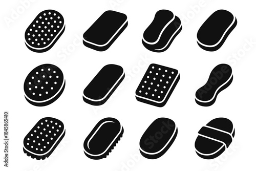 Smooth edge rubber icon grooming vector contour line panel ridge pet brush