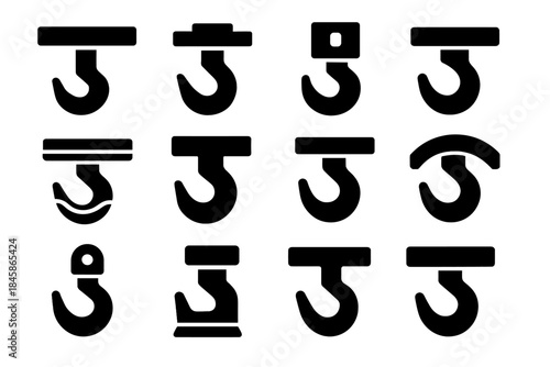 Vector slab band icon bar wide structural frame disc hole pad hook