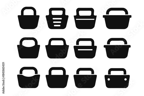 Basket vector smooth icons pad grip strip laundry icon ridge band loop