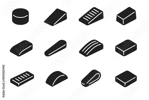 Ridge slab rounded tip strip vector slope door durable icon rubber compact